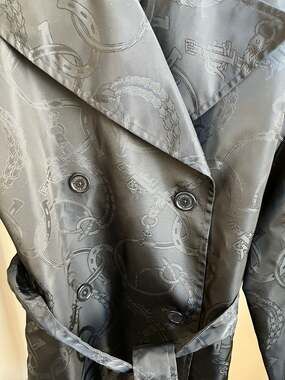 Lauren Ralph Lauren Horseshoe Bit Jacquard Print Trench Coat